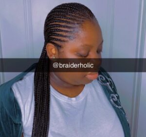 Small straight back braids