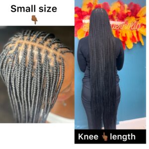 SMALL KNOTLESS BRAIDS THIGH LENGTH